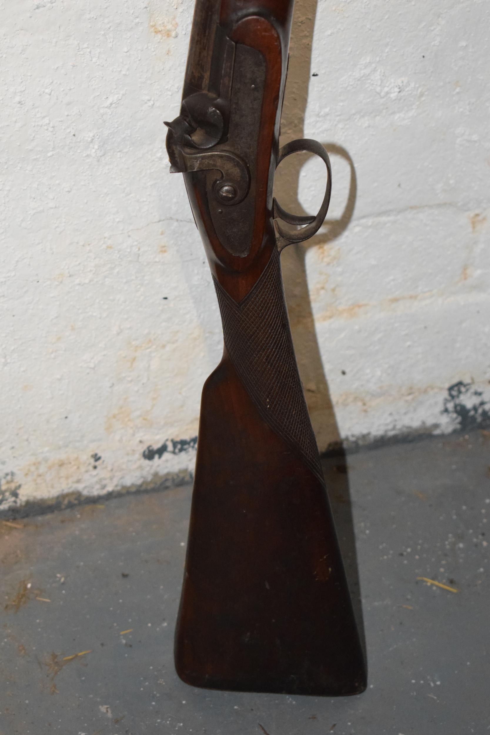 Heylen's of Cornhill London musket with wooden stock, 87cm long barrel, 129cm long, marked 'Cornhill - Image 10 of 17