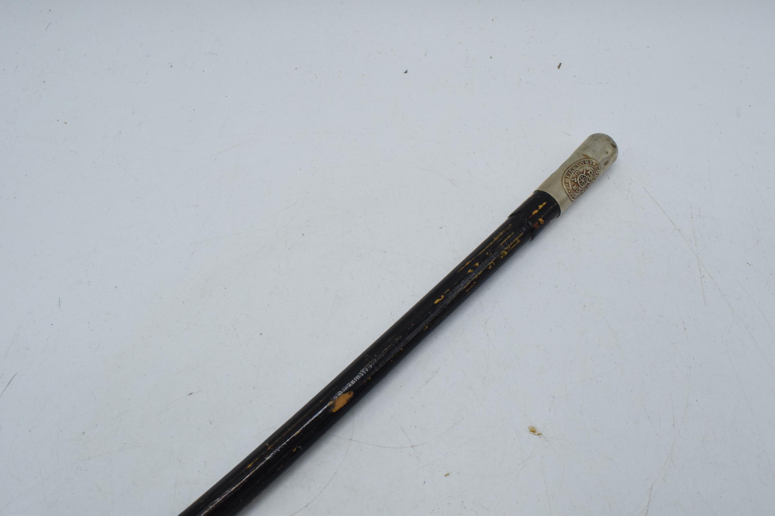 King's Royal Rifle Corps Cadet's swagger stick. Length 68cm. In used condition showing signs of - Image 5 of 6