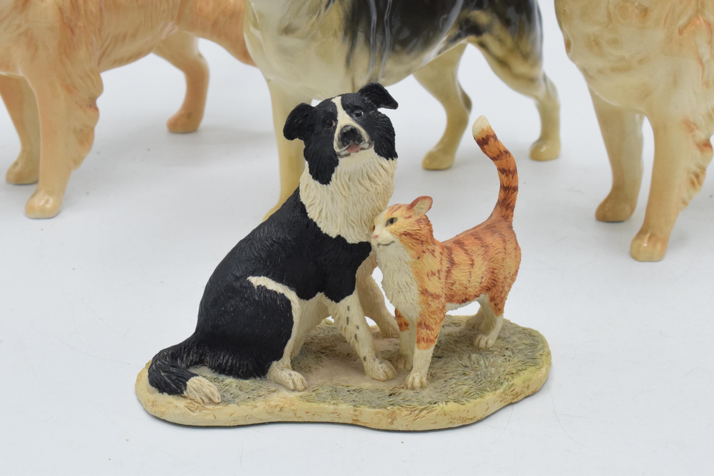 Beswick large dogs to include 2 Golden Retrievers and an Alsatian together with Border Fine Arts - Image 2 of 4