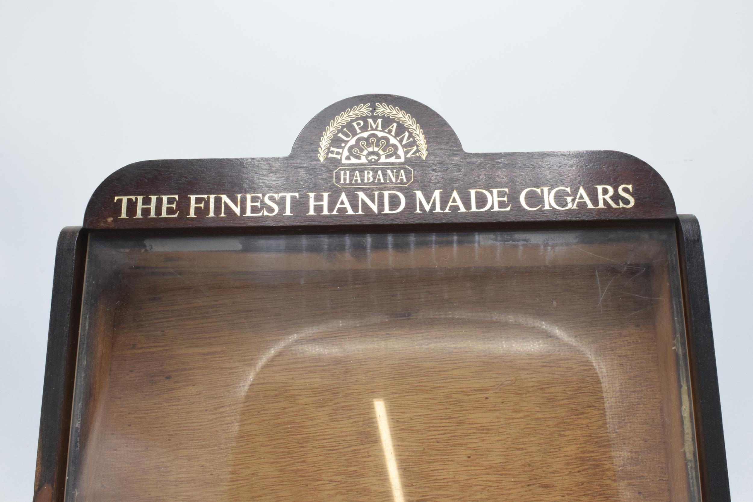 Vintage wooden cigar counter top display case, H. Upman Habana hand made cigars, with perspex panel, - Image 2 of 7