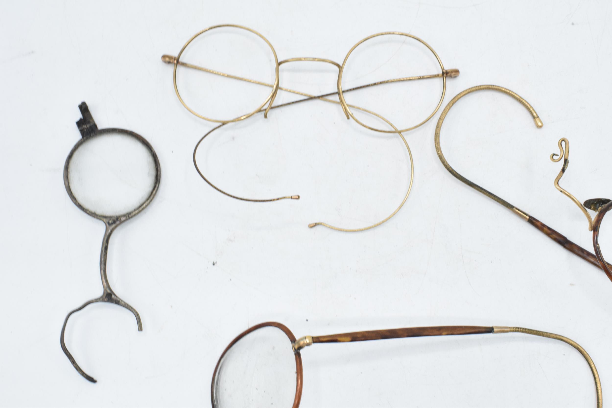 A collection of rolled gold and metal spectacles (all af or missing glass). - Image 4 of 4