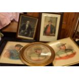 A collection of framed prints to include Mr Tattersall, two of George Fordham, Francis Buckle and