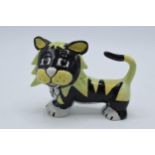 Lorna Bailey Cat facing left in light green and black. In good condition with no obvious damage or