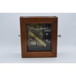 20th century wooden cased pulsynetic slave clock, 25x23x12cm tall. Untested.