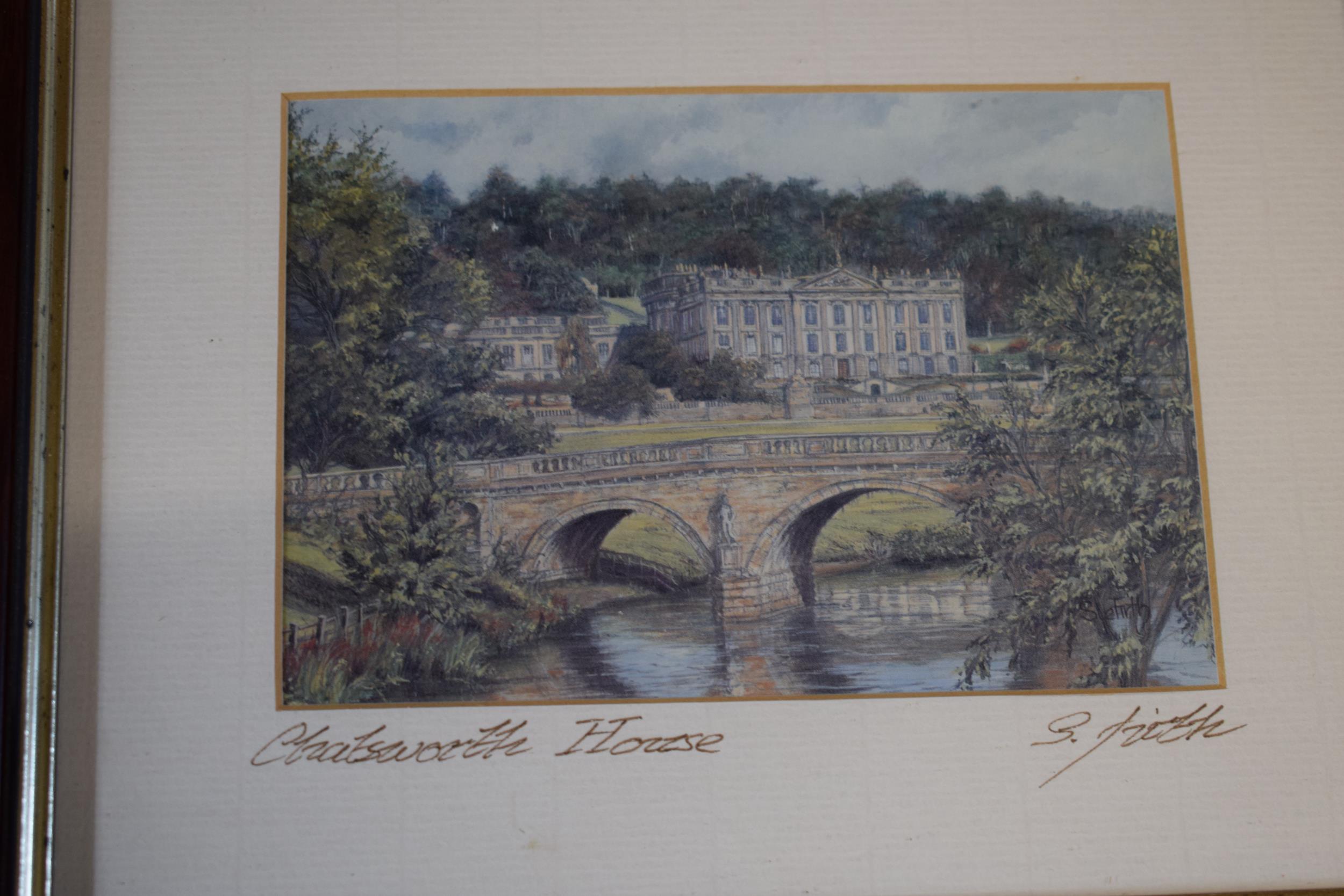 Framed print of Chatsworth House together with a mountainous cattle print after Henry Parker (2), - Image 3 of 3