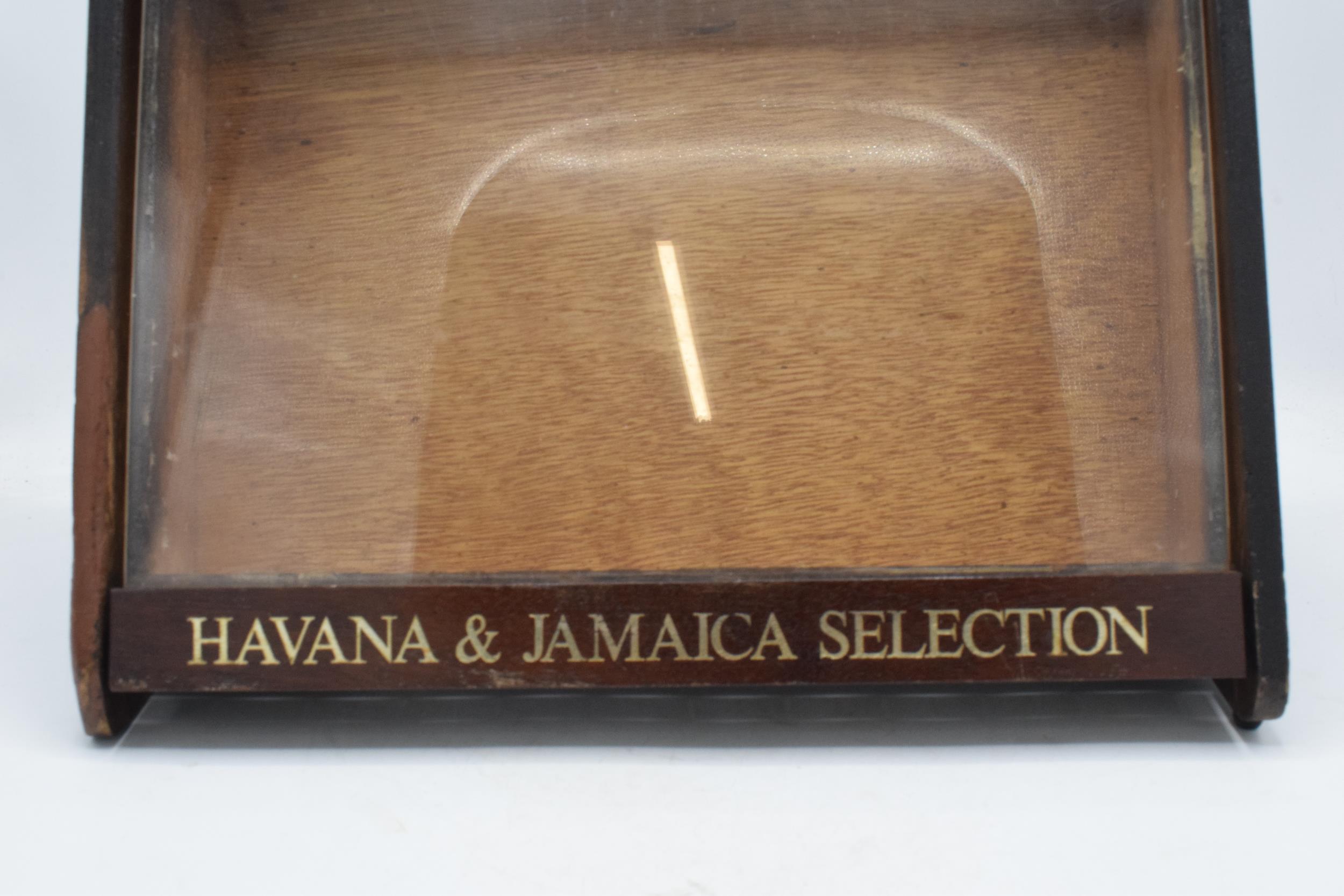 Vintage wooden cigar counter top display case, H. Upman Habana hand made cigars, with perspex panel, - Image 4 of 7
