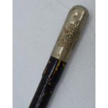 King's Royal Rifle Corps Cadet's swagger stick. Length 68cm. In used condition showing signs of