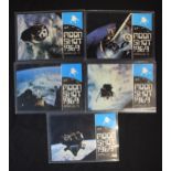 A set of 5 large postcards of Moon SHoot 1969 Apollo ii, unused, Dixon Lotus Production, printed