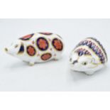 Royal Crown Derby paperweights, Imari Pig, with back-stamped porcelain stopper & first quality, with