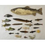 A good selection of vintage fishing lures includes Hardy and some nice scratch built examples.