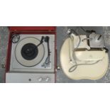Vintage cased record player together with a Goblin Teasmade and accessories (2). Both untested.