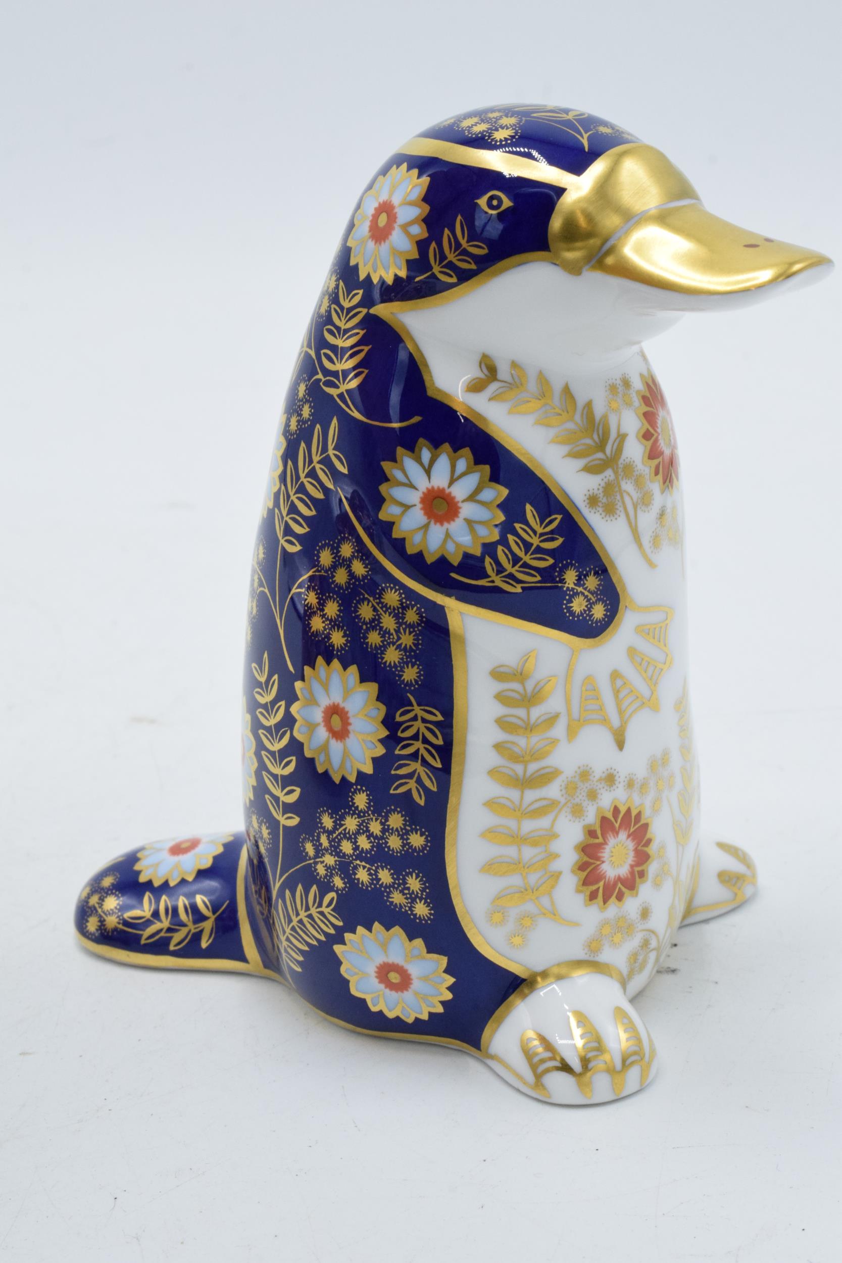 Royal Crown Derby paperweight, Platypus, gold stopper, introduced to mark the 1988 Australian bi-