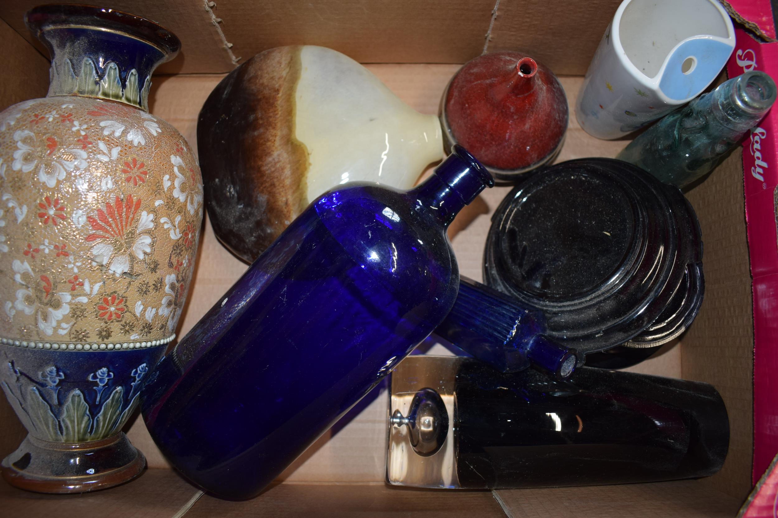 Mixed pottery to include ring trees, a gourd vase, blue glass bottles and others (Qty - collection - Image 2 of 3