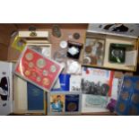 A collection of mainly UK coinage to include commemorative coins, coin sets, pre-decimal coinage and
