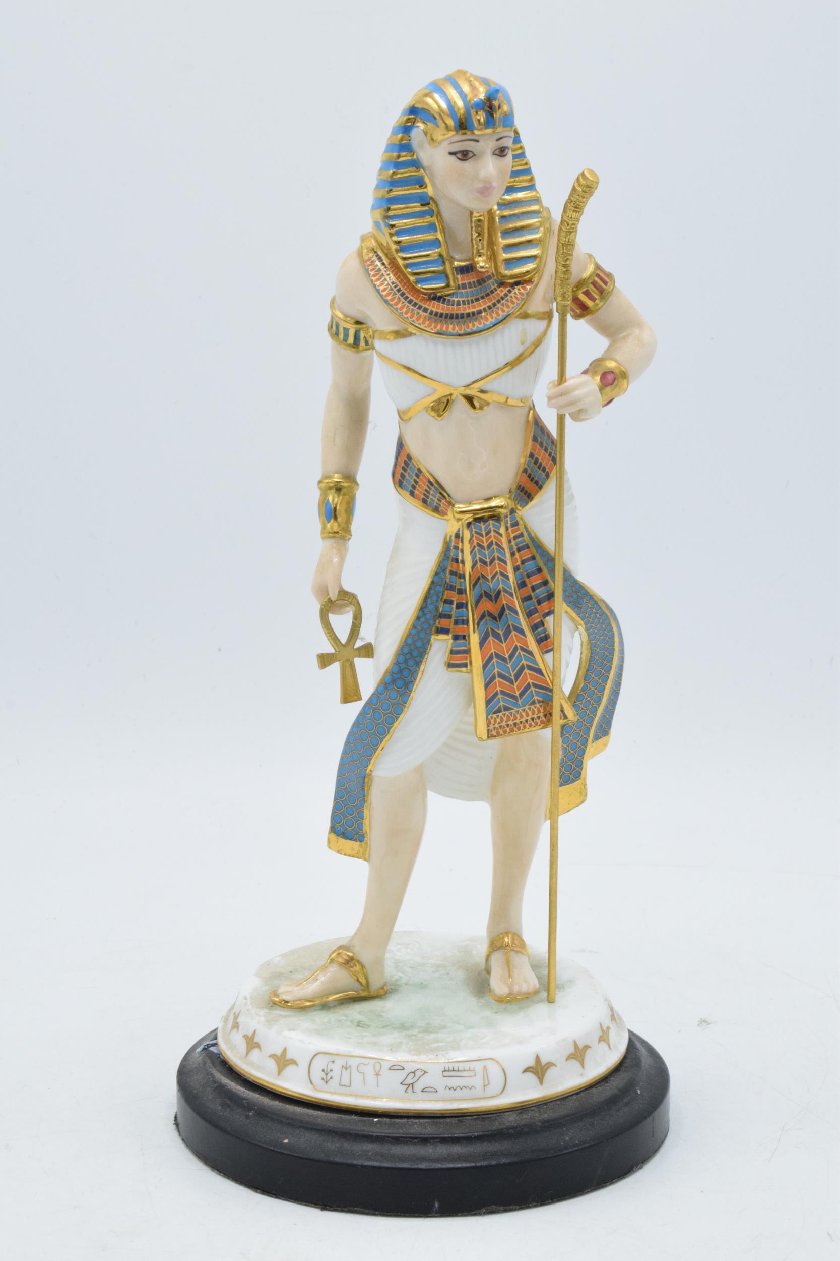 Wedgwood limited edition figure Tutankhamun The Boy King CW310 with cross and staff. In good