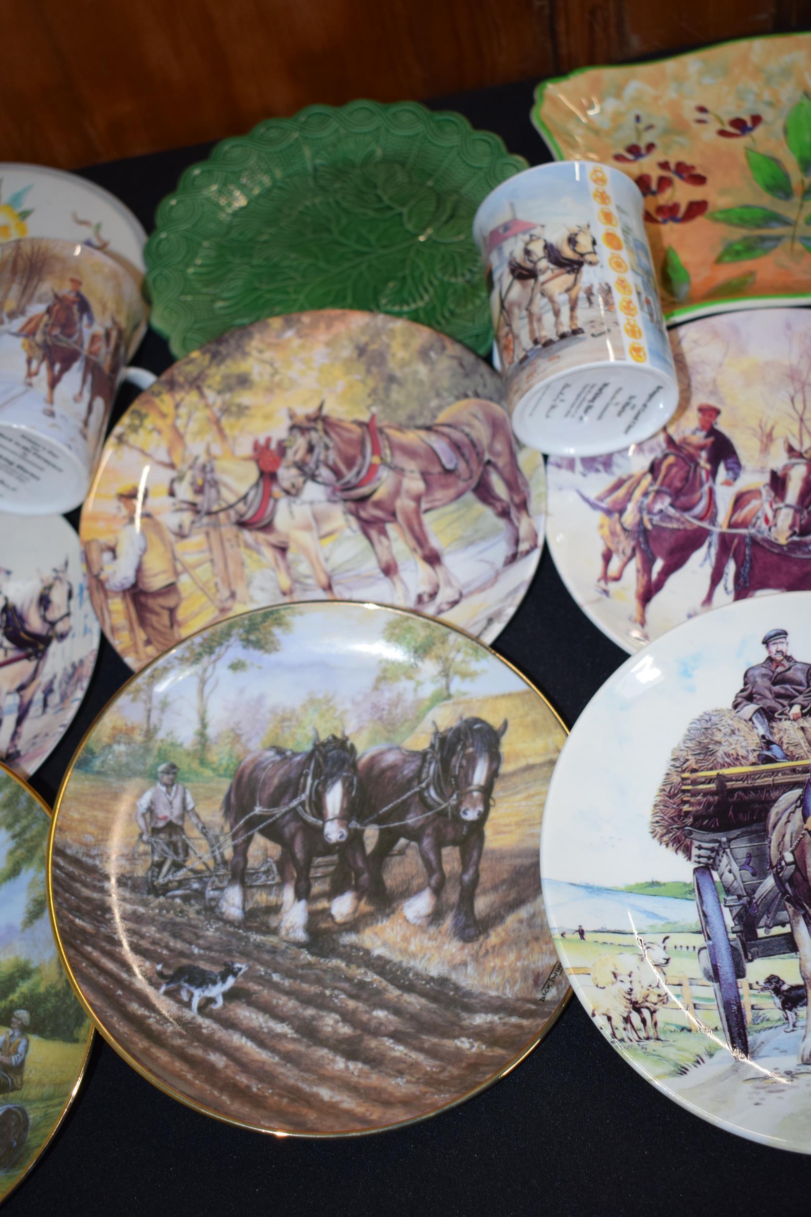Pottery to include Danbury Mint Working Horses plates and mugs, Royal Doulton and others. Mostly - Image 3 of 4