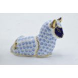 Royal Crown Derby paperweight of a lamb with gold stopper, red printed marks. In good condition with
