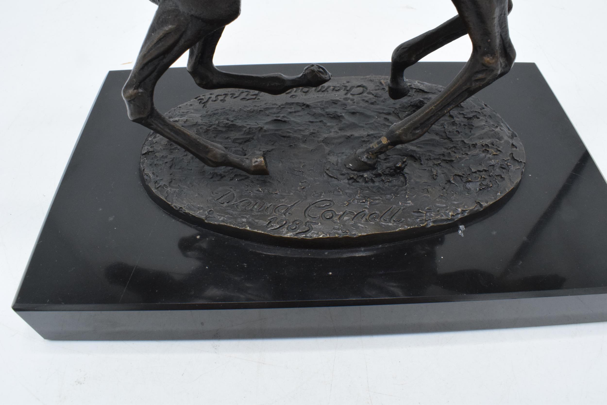 A bronze statue of "Champion Finish"showing Lester Piggott on Nijinsky modelled by David Cornell - Image 4 of 4