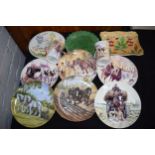 Pottery to include Danbury Mint Working Horses plates and mugs, Royal Doulton and others. Mostly