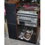 Cased Sony stacking sterio / HiFi system to include PS-LX2 record player and others with 2