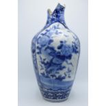 Large Chinese blue and white vase, circa 1800s / early 19th century, with traditional scenes, damage