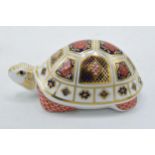 Royal Crown Derby paperweight, Tortoise in the Old Imari 1128 pattern, date mark for 1997, gold