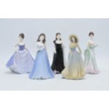 Coalport small lady figures to include Make A Wish Ball, Ellie, matte Jenny, Good Luck and