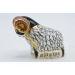 Royal Crown Derby paperweight Derby Ram, 7cm high, exclusively available from The Royal Crown