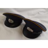 A pair of military style dress caps (2).
