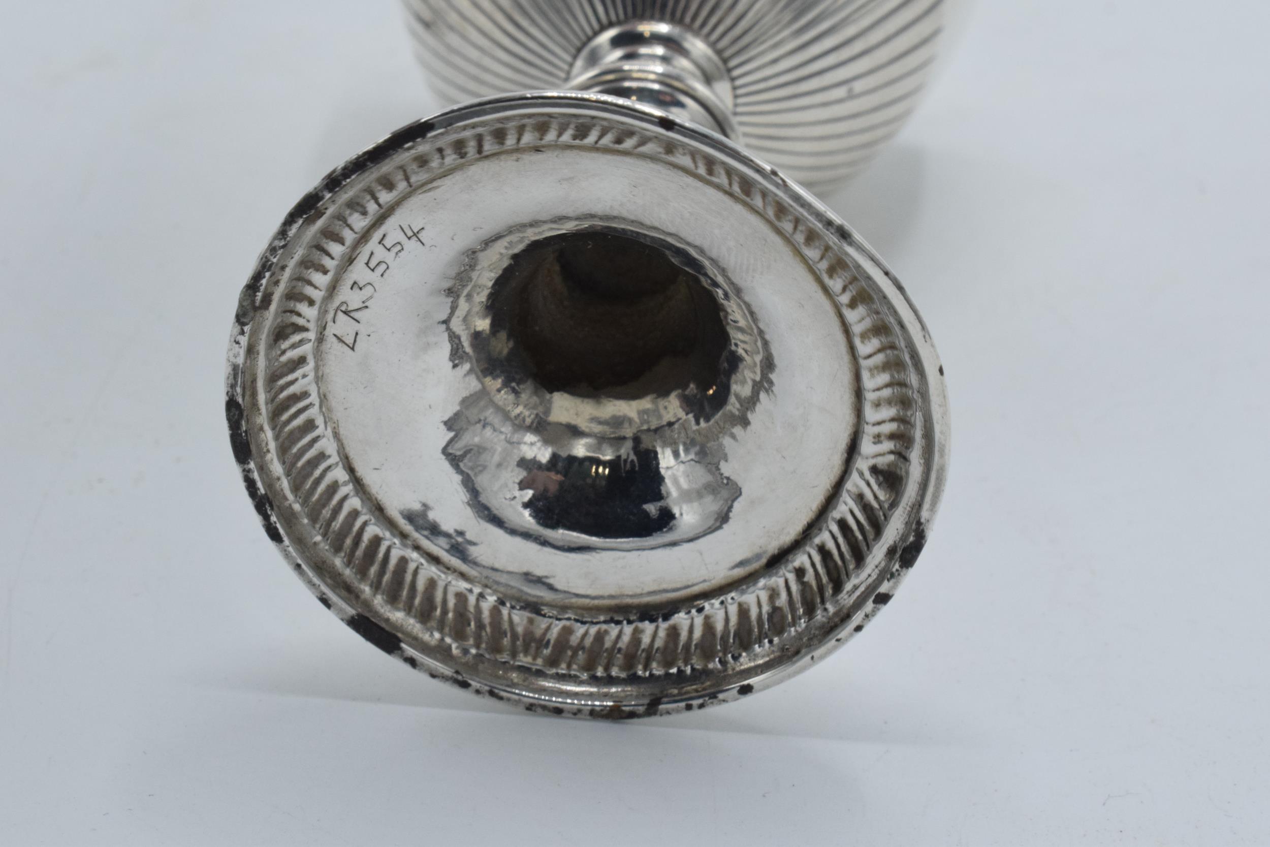 Victorian silver chalice with monogram engraved, 101.2 grams, 11.5cm tall, unhallmarked. - Image 3 of 4