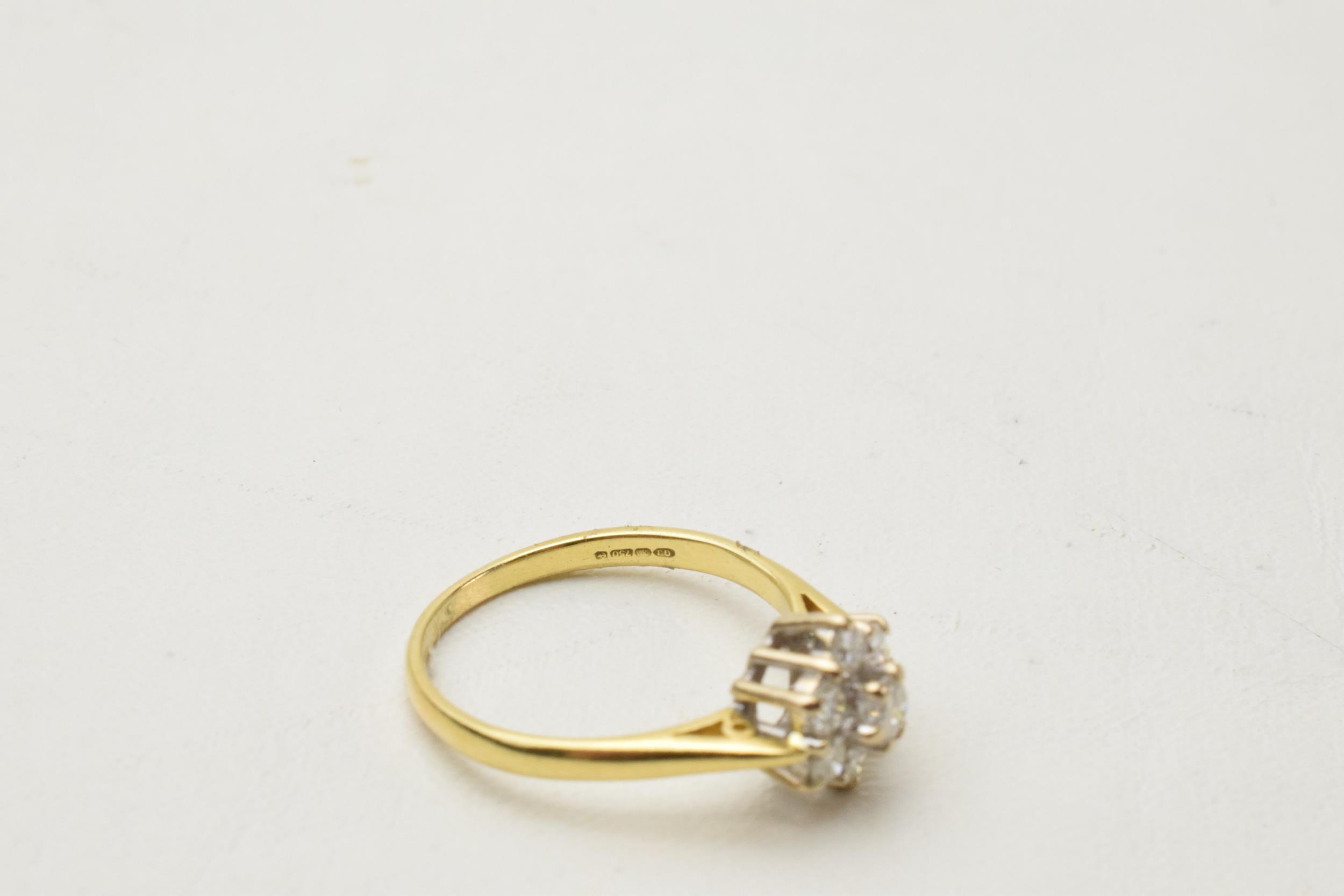 18ct gold diamond ring, 3.1 grams, size O, with approx. 0.4 of diamond. - Image 2 of 2