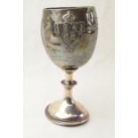 Hallmarked silver trophy 'Civil Service Athletic Sports' with winners from 1916 onwards, London