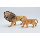 Beswick Lion 2089 together with lion cub (2).