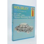 Haynes No. 007 Wolseley 1500 & Riley 1.5 1937-1965. Title page marked, foxed, top right corner