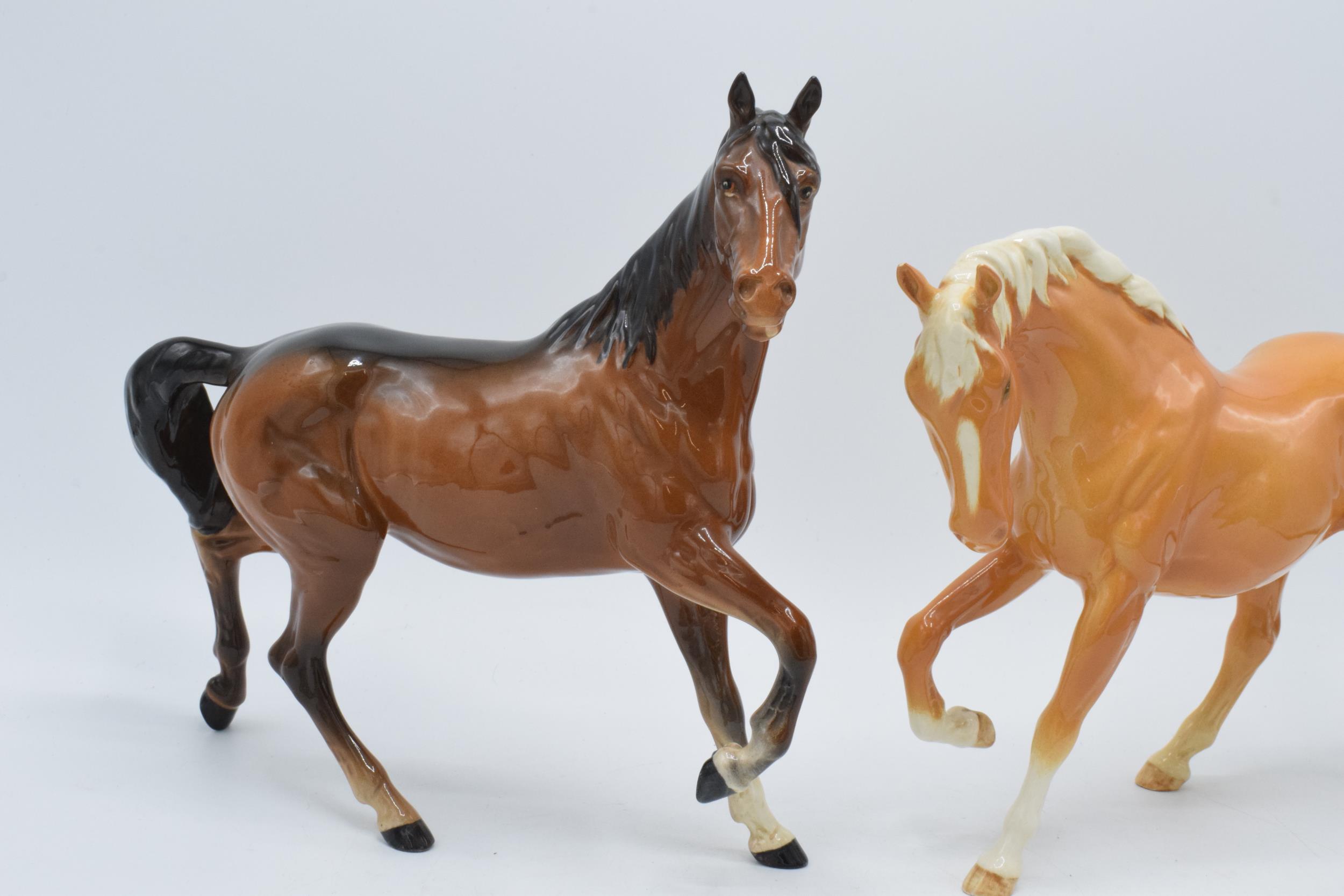 Beswick Spirit of Freedom 2689, in gloss palomino colourway (ears af), together with brown gloss - Image 3 of 3