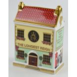 Royal Crown Derby Paperweight, The Longest Reign Pub, 10cm high, commemorates HRH Queen Elizabeth