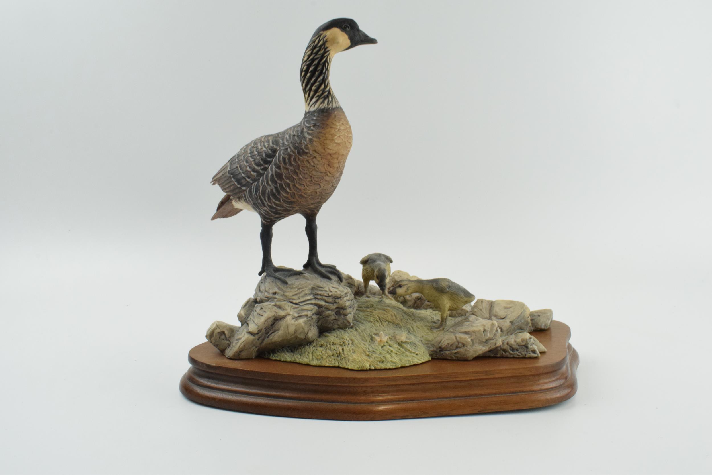 Border Fine Arts limited edition figure 'Hawaiian Goose and Goslings', missing one gosling, 27cm - Image 2 of 6