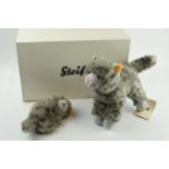 Boxed Steiff Bears 'Mizzy' cat and kitten (2).