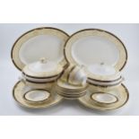 Wedgwood Cornucopia part dinner set to include 4 oval platters, 2 tureens, 2 cups, 7 saucers and 2