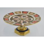 Royal Crown Derby 1128 Old Imari pedestal comport, 18.5cm diameter. In good condition with no