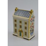 Royal Crown Derby Paperweight, Georgian Town House, 10cm high, Royal Crown Derby stamped porcelain