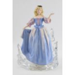 Franklin Mint House of Faberge figure 'Princess of the Ice Palace' on lead crystal base (2). In good