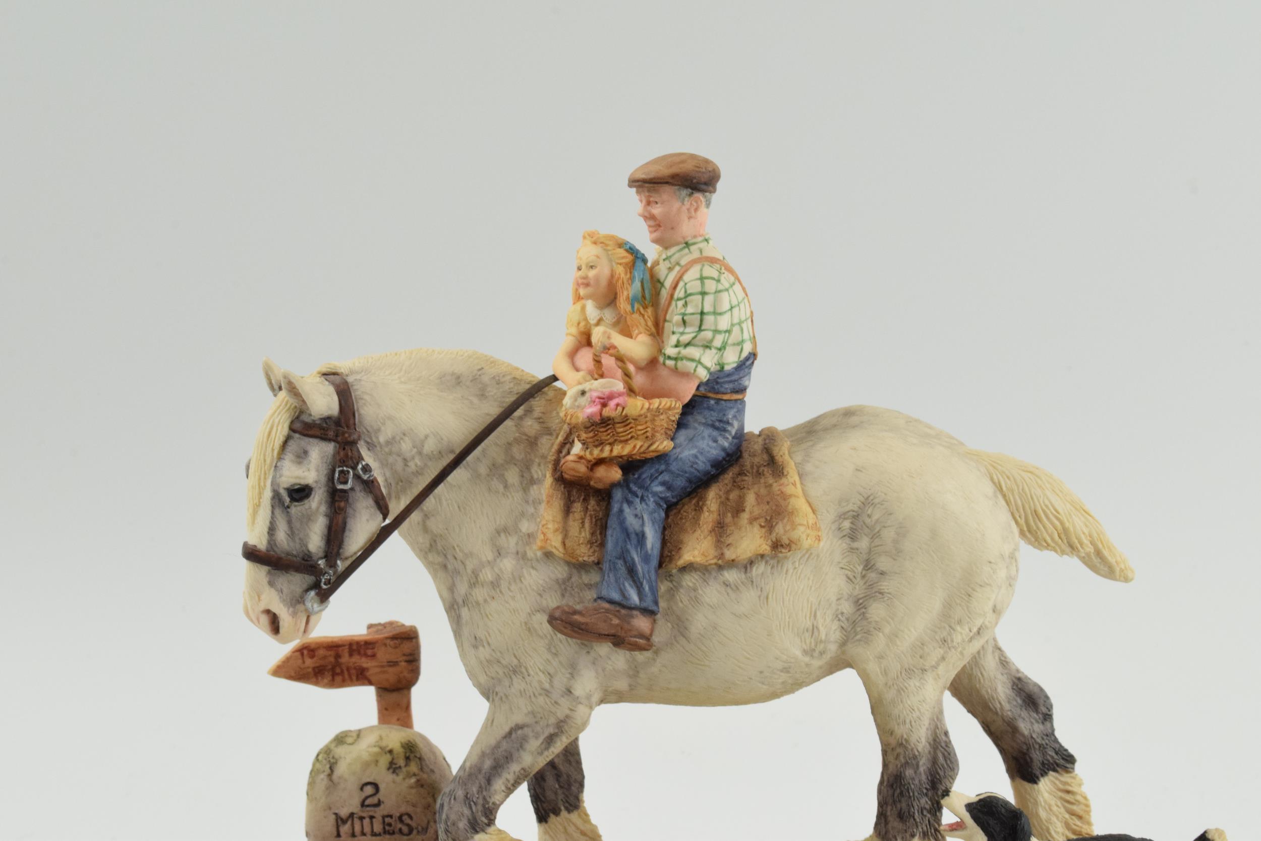 Border Fine Arts figure 'Off To The Fair' EG6, limited edition, on wooden base, 24cm long. In good - Image 2 of 4
