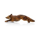 Antique cold painted bronze fox in the Austrian / Vienna Bergmann style, made with technique of