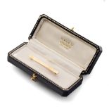 9ct gold tie pin in original box from Wadlows of Ashbourne, 1.6 grams, 4cm wide.