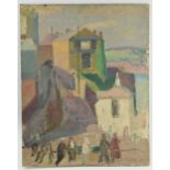 Ronald Morton, London and Plymouth, probably a view of Cawsand, Cornwall, signed 1936, Oil on