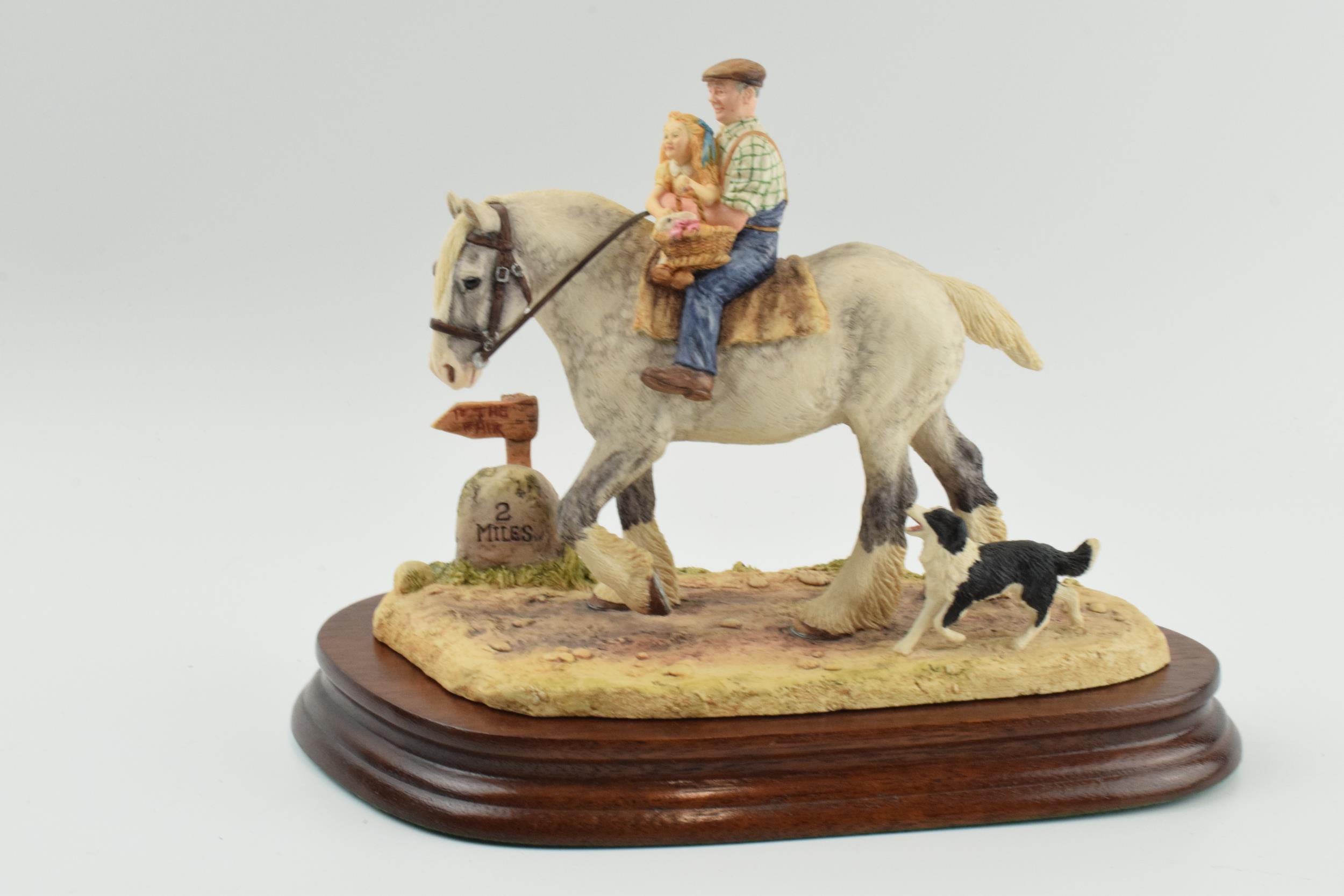 Border Fine Arts figure 'Off To The Fair' EG6, limited edition, on wooden base, 24cm long. In good