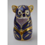 Royal Crown Derby paperweight in the form of a Koala, first quality with gold stopper. In good