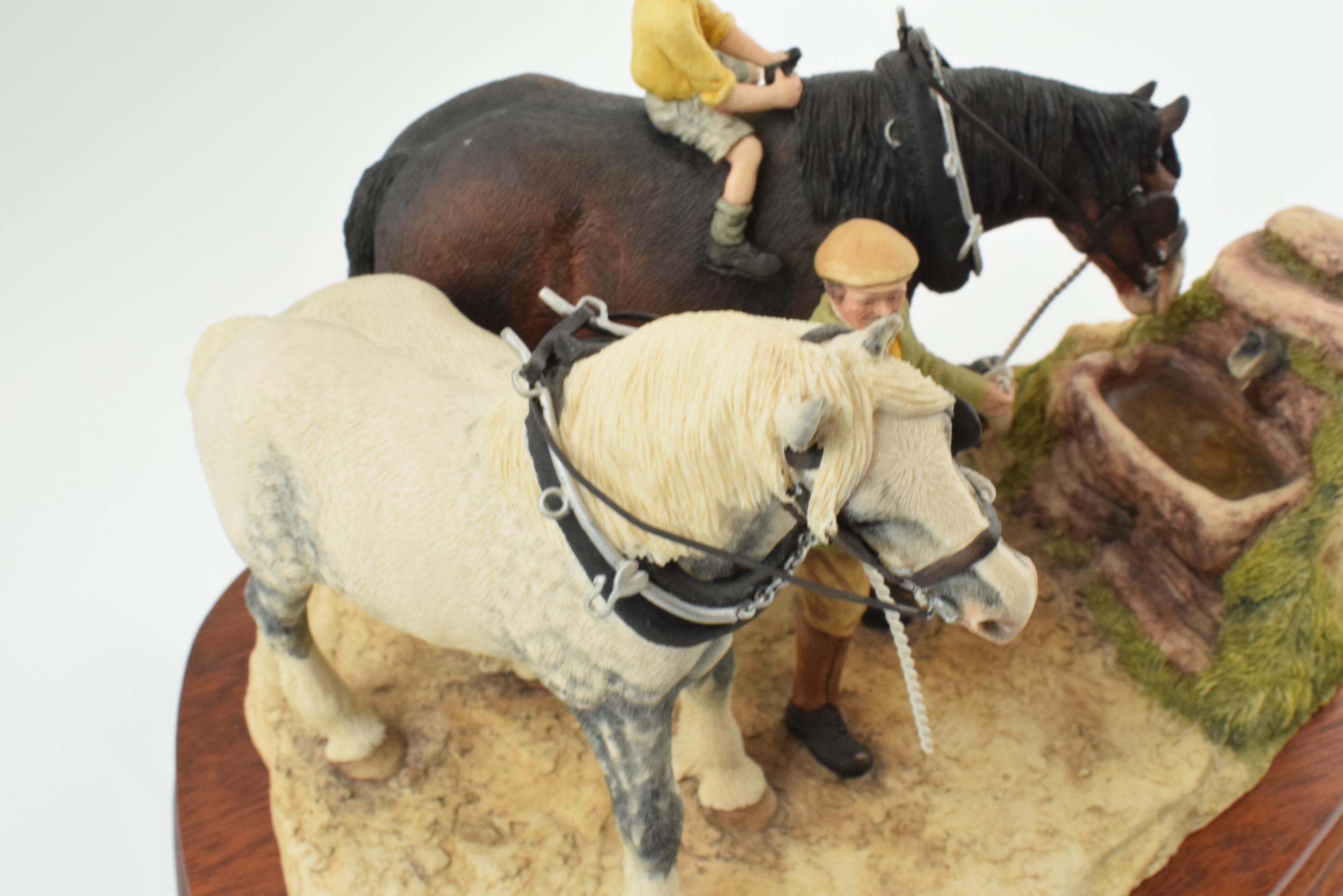 Border Fine Arts figure group 'You Can Lead a Horse to Water', BFA202, limited edition 33/1500, - Image 3 of 5