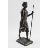 After Marcel Debut: a French bronzed classical figure 'The Tunisian Trader', 32cm tall, 'Debut'